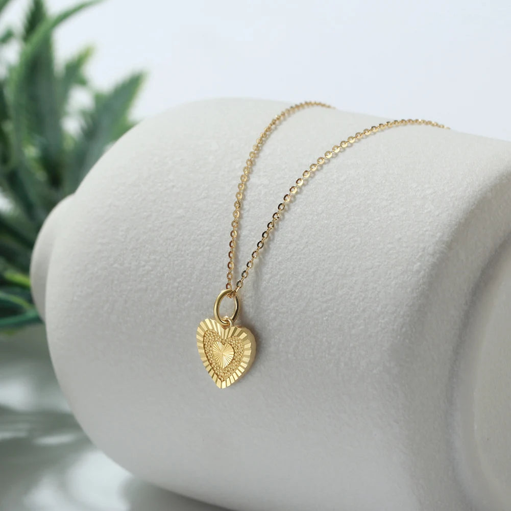 Name necklace 925 Silver Layered Initial Heart 14K Gold Letter Jewelry