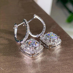 Moissanite Earrings Original Certified Sterling Silver 925