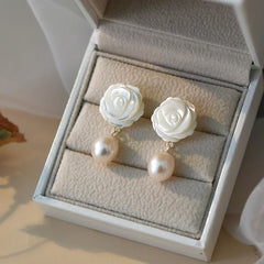 Fashion 925 Sterling Silver Natural Freshwater Pearl Earrings